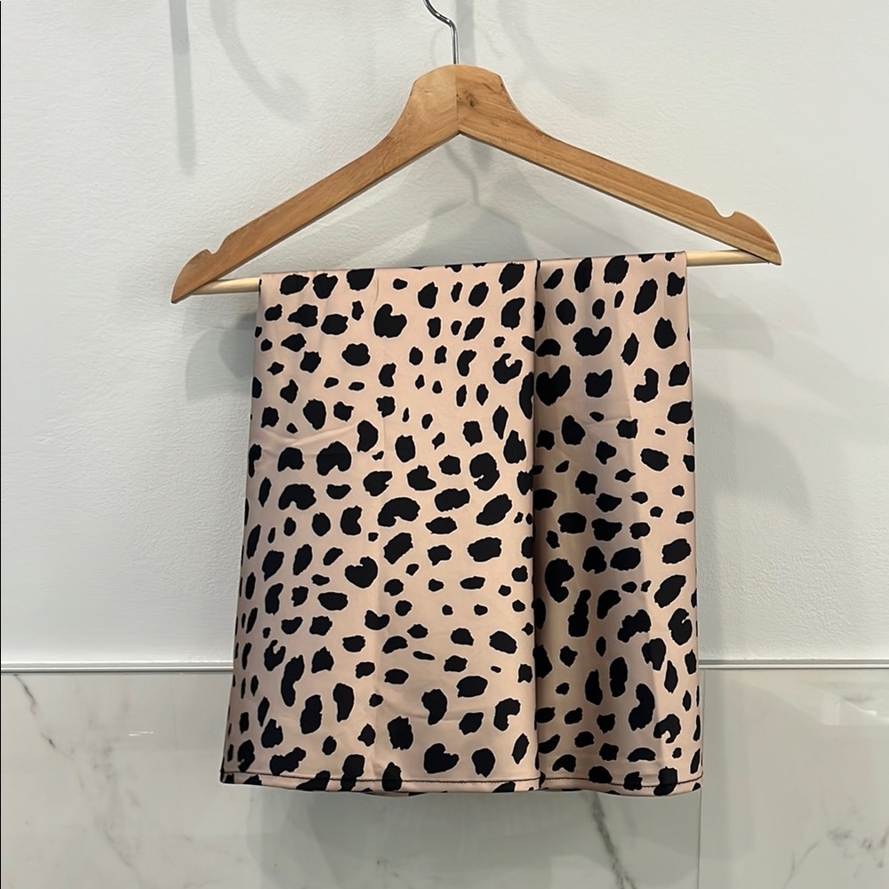 Women's Size M Satin High Waist Flared Casual A Line Midi Skirt